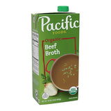 Pacific Foods Low Sodium Beef Broth for Road Trips and Glamping Meals, Travel-Friendly Cooking Base