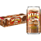 Mug Root Beer 7.5 oz Cans for Patio and Tailgating, Caffeine-Free Mini Soda 10 Pack for Outdoor Gatherings
