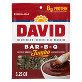 DAVID Jumbo Sunflower Seeds, Bar-B-Q Flavor, 5.25 oz – Satisfying Bar-B-Q Snack to Curb Late-Night Carb Cravings