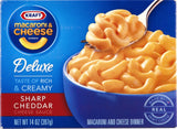 Kraft Deluxe Sharp Cheddar Macaroni & Cheese Pantry Staple for Children, Lunchboxes, and Quick Suppers