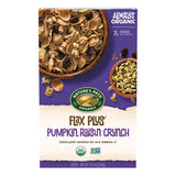 Nature's Path Organic Flax Plus Pumpkin Raisin Crunch Cereal – Safe and Wholesome Cereal for Children, Organic Whole Grain Flakes with Pumpkin Seeds
