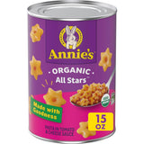 Annie's Organic All Stars Canned Pasta – Light Camping Dinner for Campsite Cooking, 15 oz Shelf-Stable Cheese Pasta