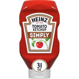 Heinz Simply Ketchup, 31 oz – Bulk Burger Topping for Outdoor Cookouts and Patio Dining