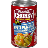 Campbell's Chunky Split Pea with Ham Soup – Quick Office Lunch Packed with 26g Protein, 19 Oz Single Can