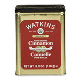 Watkins Gourmet Pure Ground Cinnamon Tin – Clean-Design Spice Rack Staple in Neutral Metal Tin, 6 oz