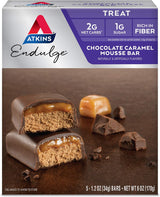 Atkins Endulge Chocolate Caramel Mousse Bar – Guilt-Free Dessert for Stress Relief and Keto Routines, 5 Count