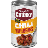 Campbell's Chunky Roadhouse Chili with Beans – Easy-Open Can for Senior Solo Dinners, 19 oz Can