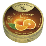 Cavendish & Harvey Artisanal Orange Drops in Resealable Tin – High-End Dessert Accompaniment and Pantry Centerpiece