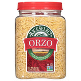 RiceSelect Orzo Pasta Streamlined Two-Ingredient Durum Semolina Pantry Jar, 26.5 oz