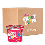 Kellogg's Froot Loops Cereal Cups – Mid-Office Energy Bite, 12 Travel-Size 1.5oz Cups