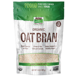 NOW Foods Organic Oat Bran – Gentle Plant-Based Fiber Trusted by Parents for Kids' Lunches, 14 oz