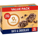 Fiber One Chewy Bars Oats and Chocolate – Pocket-Sized Adventure Snack for Camping and Picnics, Mega Pack 15 Ct