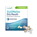 Oracoat XyliMelts – Worry-Free Nighttime Dry Mouth Relief for Mouth Breathers and Medication Users, Xylitol-Disc, 40 Pack, Mild Mint
