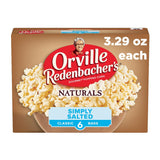 Orville Redenbacher's Naturals Simply Salted Microwave Popcorn – Lightly Salted Whole Grain Snack for Kitchen Counter Self-Care, 6-Count