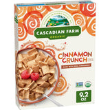 Cascadian Farm Organic Cinnamon Crunch Cereal – Wholesome Handful Snack for Playdates and Car Rides