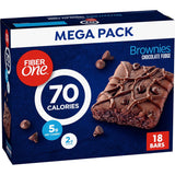 Fiber One Chocolate Fudge Brownies, High-Fiber Portable Snack Bars for Gym Bag and Travel, 16 oz