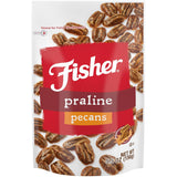 Fisher Candied Pecan Halves, 5.5 oz Single-Serve Pouch — Comfort Snack Pairing for Journaling, Reading and Evening Wind-Down