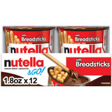 Nutella & GO! Chocolate Hazelnut Dip + Breadsticks – Commuter Bag Snack for Work Breaks, 12 Pack Pre-Portioned Cups 1.8 oz