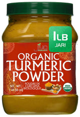 Jiva Organics Lab-Tested Turmeric Powder 1lb – Curcumin-Rich Addition to Meditation Corner Wellness Practices