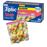 Ziploc Gallon Slider Bags – Reusable Lunch Storage for School Backpacks, Durable and Leak-Proof