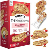 Nonni's Cranberry Thin Addictives – Portable 90 Calorie Office Snack for Afternoon Coffee Rituals