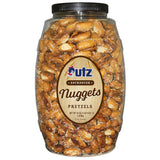 Utz Bulk Bite-Size Pretzels 52 oz Resealable Barrel – Low-Mess Shared Pantry Snack for Office Meetings and Coworker Breaks