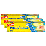 Glad Press'N Seal Food Wrap – Practical Housewarming Gift for New Homeowners, Multi-Pack Sealing Roll for Kitchen Organization
