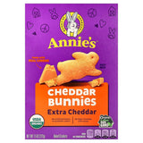 Annie's Organic Cheddar Bunnies Snack Crackers, Extra Cheddar – Grandma Gift Snack for Grandkids, 7.5 oz