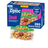 Ziploc Snack Bags with EasyGuide Texture – BPA-Free Portion Bags for Healthy Snacking and Meal Prep