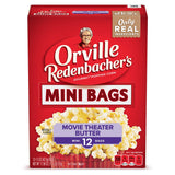 Orville Redenbacher's Single-Serve Movie Theater Butter Microwave Popcorn – Easy Valentine's Day Gift for the Popcorn Lover, 12 Mini Bags
