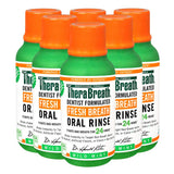 TheraBreath Alcohol-Free Oral Rinse – Safe Twice-Daily Rinse for Sensitive Gums and Kids' Camp, Mild Mint 3 Fl Oz (Pack of 6)