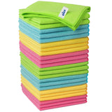 MR.SIGA Microfiber Cleaning Cloth Gift for Mom, Housewarming Cleaning Bundle of 24 Cloths