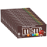 M&M'S Milk Chocolate Theater Box – Stylish Snack Bowl Centerpiece for Birthday Parties, 12 Pack
