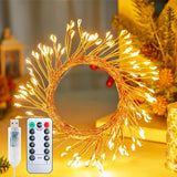 Minetom Star String Lights Battery Operated – Outdoor Dinner Party and Backyard Glow, 6-Hour Auto Timer