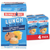 Bumble Bee Lunch On The Run Tuna Kit for Hunters and River Bank Outing, Pack of 4 Ready to Eat Wild Caught Tuna Meals