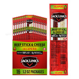 Jack Link's Jalapeno Beef & Cheese Combo – Spicy Snack for School Lunches and After School, Real Wisconsin Cheese