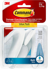 Command Bath Large Towel Hook Value Pack – Giftable Bathroom Upgrade for Hostess, Host, and Holiday Giving