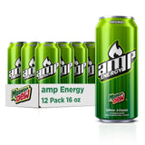 Mtn Dew AMP Energy Drink – Weekend Camping and Patio Energy Boost, Portable 16 oz Slim Cans