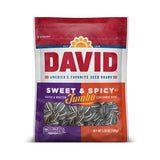 DAVID Sunflower Seeds Sweet and Spicy – Truck Sleeper and Roadshift Snack, 5.25 oz Resealable Bag for Long Hauls