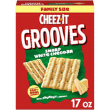 Cheez-It Grooves Sharp White Cheddar Crackers – Kosher-Certified Gift Box for Shabbat Tables, Rosh Hashanah Spreads, and Holiday Hosting, 17oz