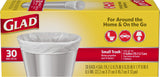 Glad Trash Bags, Small Garbage Bags - 4 Gallon White Trash Bag, Leak-Resistant Liner for Worry-Free Cleanup