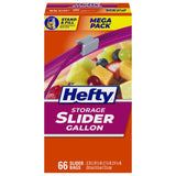 Hefty Slider Gallon Storage Bags – Desk-Side Lunch and Bulk Snack Organizer, MaxLock Seal