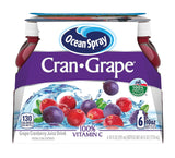 Ocean Spray Cran-Grape Juice, Real Fruit Cranberry and Grape Blend for Mindful Hydration, 10 oz (6 Pack)