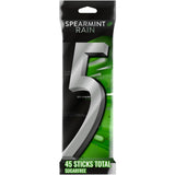 5 Gum Spearmint Rain Sugar Free Chewing Gum 3 Pack of 15, Pre Meeting Breath Freshener for Office and Conference Room
