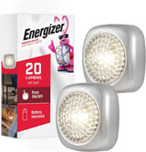 Energizer LED Tap Light – Intentional Home Closet and Pantry Light, Neutral Silver Finish Puck for Less Is More Spaces