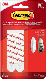 Command Mounting Refill Strips, Large – Dorm Room and Kids Wall Art, Strong Hold Without Permanent Fixtures