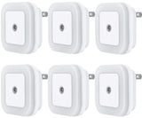Uigos Night Light 6-Pack – Small Footprint Auto Sensor Plug-in Light for Intentional Clutter Free Homes