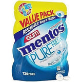 Mentos Pure Fresh Sugar-Free Chewing Gum with Xylitol, Fresh Mint, 120 Piece Bulk Resealable Bag for Coworker Thank-You and Hostess Gift