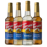 Torani 4-Flavor Syrup Variety – Artisan Cane Sugar Syrups for the Sophisticated Home Cocktail Bar