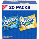 OREO Mini Mix Sandwich Cookies Variety Pack Get Well Care Package Snack, 20 Individually Wrapped Packs